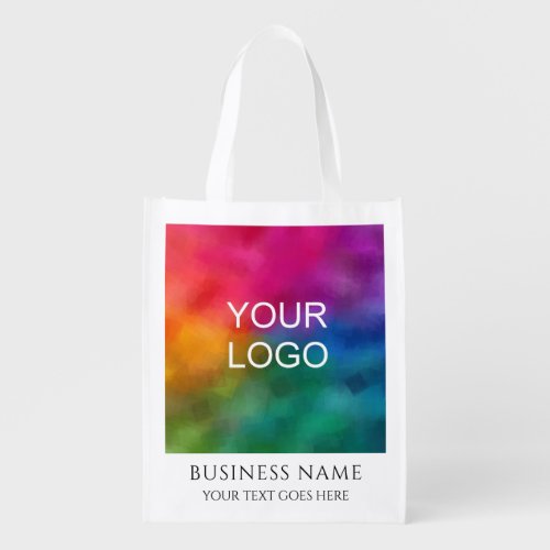 Double Sided Add Your Text Business Logo Here Grocery Bag