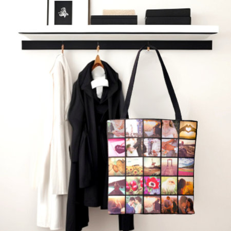 Double-sided All-over Print Photo Collage Tote Bag