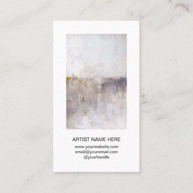 Double Sided Art Photo Artist  Business Card (Front)