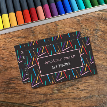 Double-sided Art Teacher Business Cards by ArianeC at Zazzle