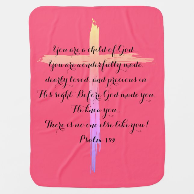 Double sided baby blanket for girl (Front)