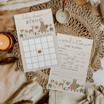 Double Sided Baby Shower Games Boho Woodland