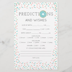 Double Sided Baby Shower Games Modern Donut