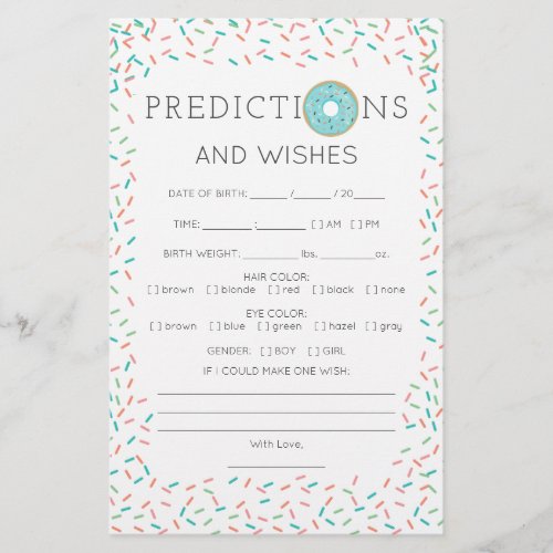 Double Sided Baby Shower Games Modern Donut