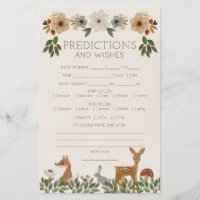 Double Sided Baby Shower Games Modern Woodland