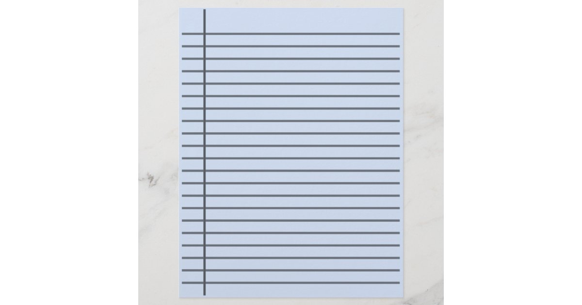 Double Sided Blank Lined Writing Paper, Zazzle