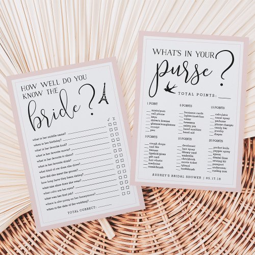 Double_Sided Bridal Shower Game