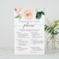 Double Sided Bridal Shower Games Blushing Blooms