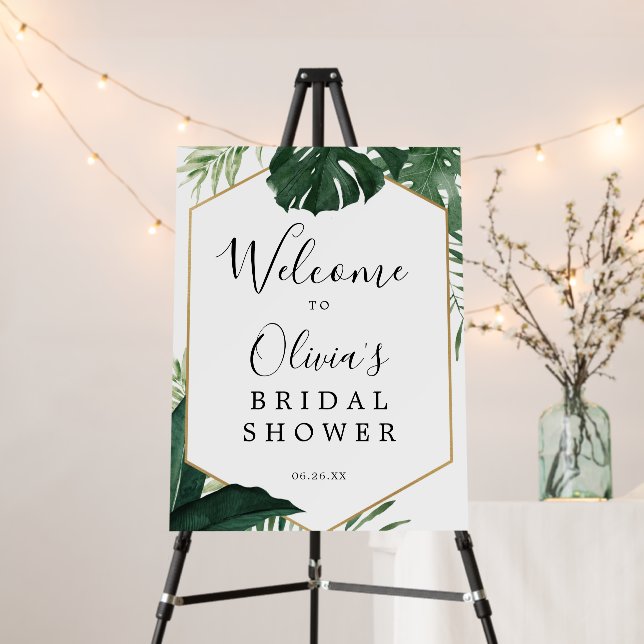 Double Sided Bridal Shower Welcome and Favors Sign (In Situ (Stand))