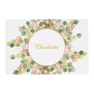 DOUBLE SIDED BRONZED EUCALYPTUS BRANCH PLACEMAT
