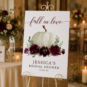 Double Sided Burgundy Pumpkin Welcome and Favors F Foam Board