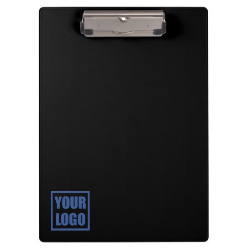 Double Sided Business Logo Black Clipboard