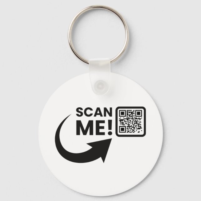 Double Sided Business Logo & QR Code Keychain (Front)