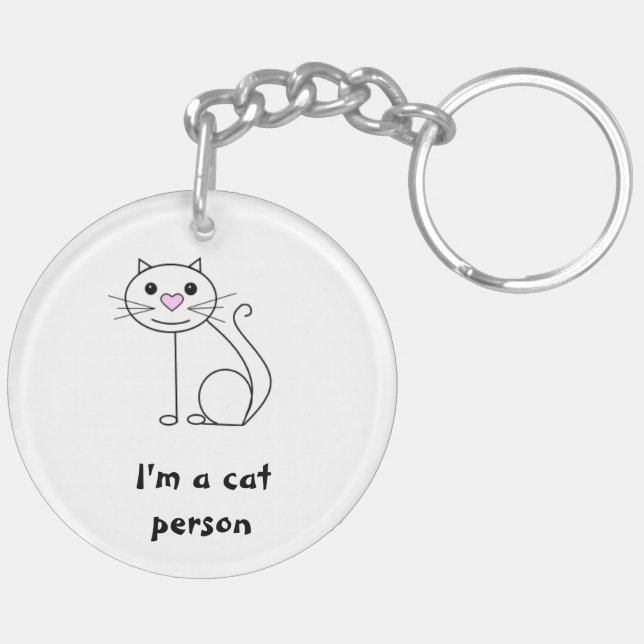 Double sided cat and dog keyring (Back Left)