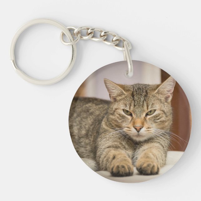 Double Sided Cat Photos Key Chain (Front)