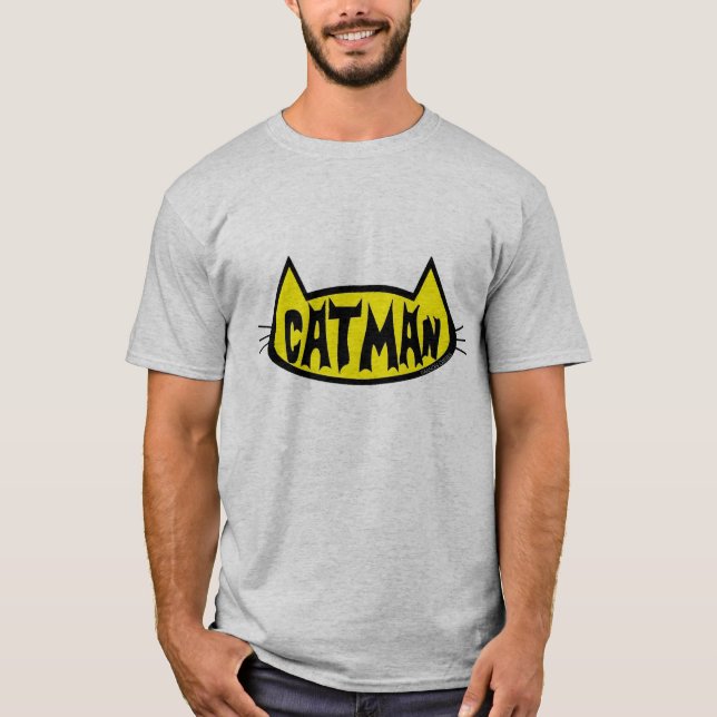 Double sided - CATMAN Cat Head Humorous T-Shirt (Front)