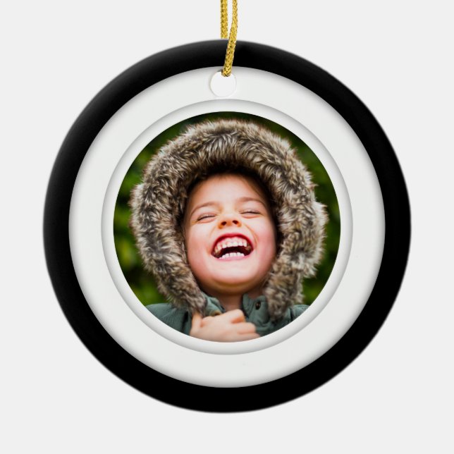 Double Sided Ceramic Ornament Photo Circle (Front)