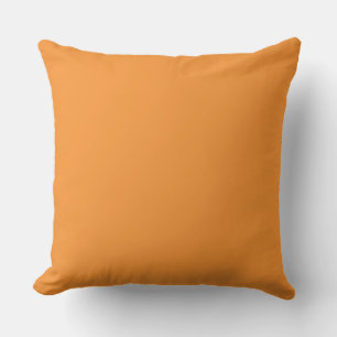 Double sided checkered print Orange Mango Throw Pillow