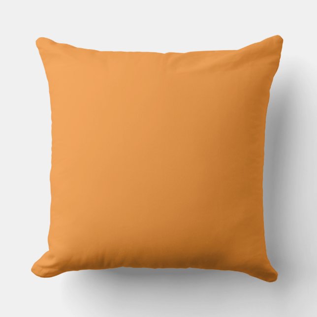  Double sided checkered print Orange Mango Throw Pillow (Front)