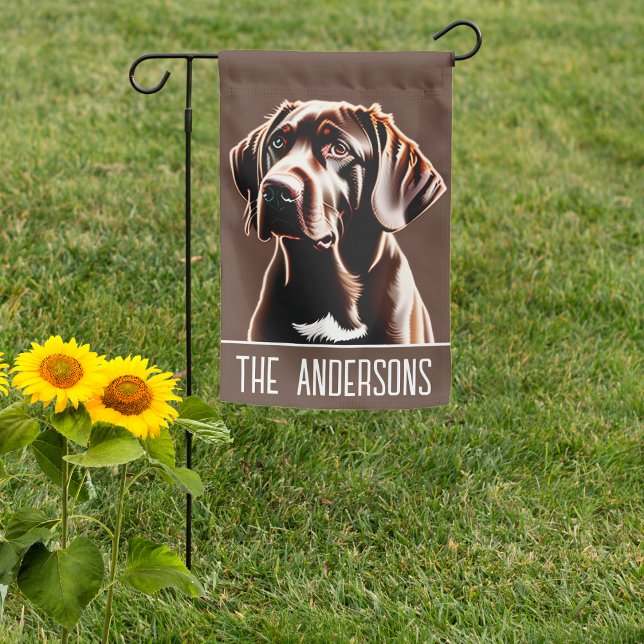  Double Sided Chocolate Lab Signature  Garden Flag (Creator Uploaded)