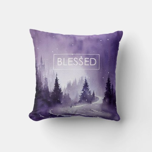 Double_sided Christian Ephesians quote and BLESSED Throw Pillow