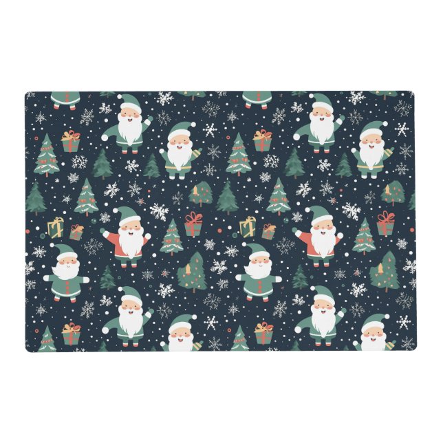 Double-Sided Christmas Santa Placemat (Front)