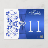 Double-sided Cobalt Blue and White Table Number (Back)