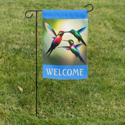  Double Sided Colorful Hummingbirds Garden Flag