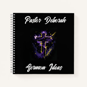 Double Sided Cover Church Sermon Personalized Notebook