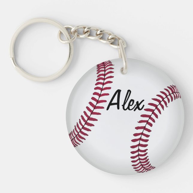 Double Sided Custom Baseball Key Chain (Front)