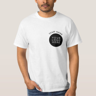 Double- Sided Custom Company Logo Staff Name T-Shirt