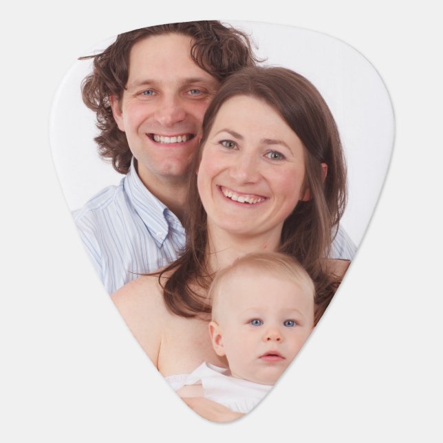 Double Sided Custom Personalized Family Photo Guitar Pick (Front)