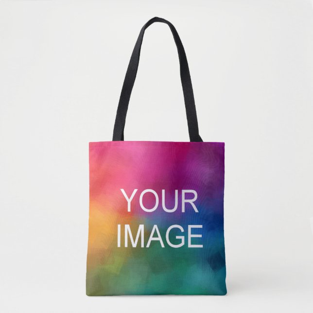 Double Sided Custom Your Own Photo Template Tote Bag (Front)