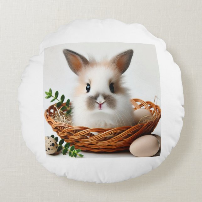 Double-Sided Cute Bunny Pillow (Front)