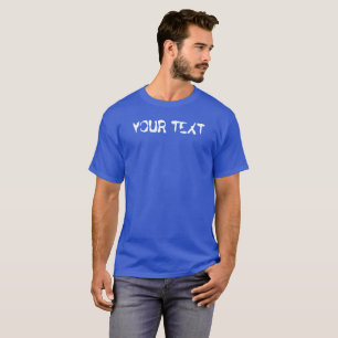 Double Sided Deep Royal Blue Add Your Men's T-Shirt