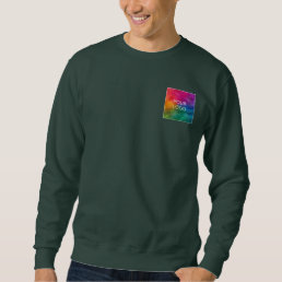 Double Sided Design Add Company Logo Men&#39;s Basic Sweatshirt
