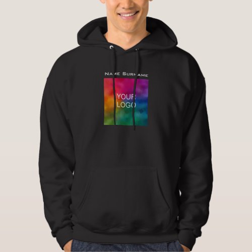 Double Sided Design Business Logo Employee Mens Hoodie