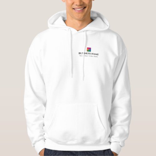 Double Sided Design Company Logo Here Mens  Hoodie