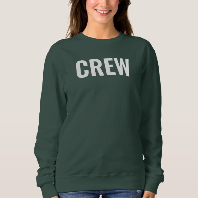 Double Sided Design Crew Add Logo Text Womens Sweatshirt (Front)