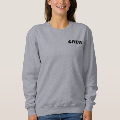 Double Sided Design Crew Bulk Add Logo Womens Sweatshirt