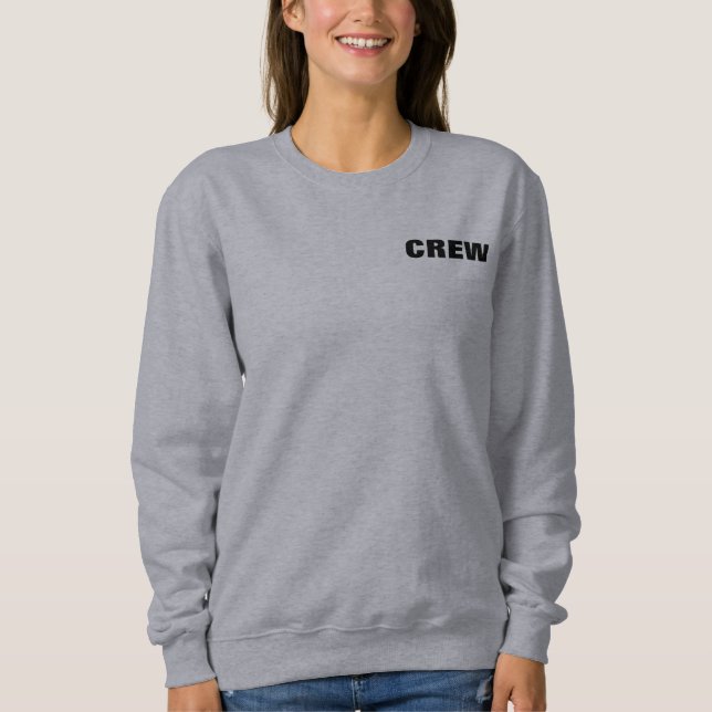 Double Sided Design Crew Bulk Add Logo Womens Sweatshirt (Front)