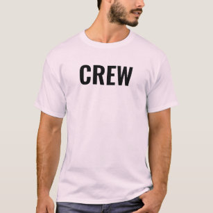 Double Sided Design Crew Staff Mens Pale Pink T-Shirt