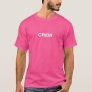 Double Sided Design Crew Staff Mens Pink T-shirt