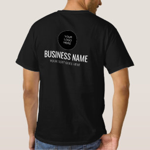 Double Sided Design Print Logo Staff Crew Mens T-Shirt