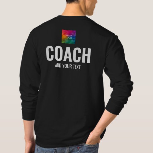 Double Sided Design Print Long Sleeve Mens Coach T_Shirt