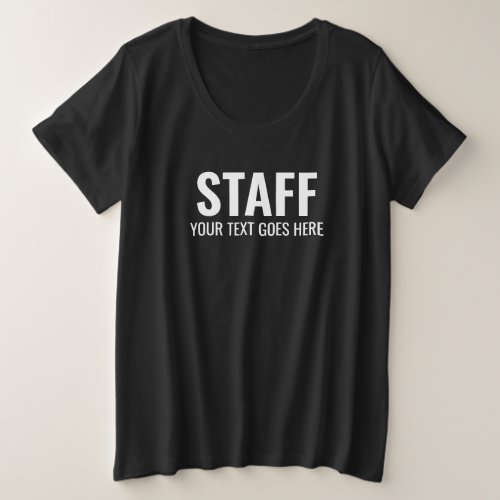 Double Sided Design Staff Crew Team Member Womens Plus Size T_Shirt