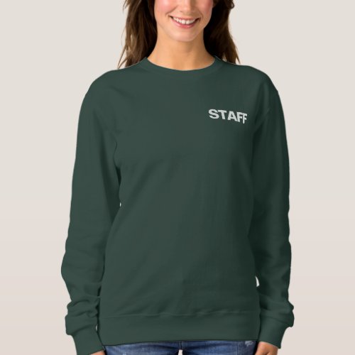 Double Sided Design Staff Member Company Womens Sweatshirt