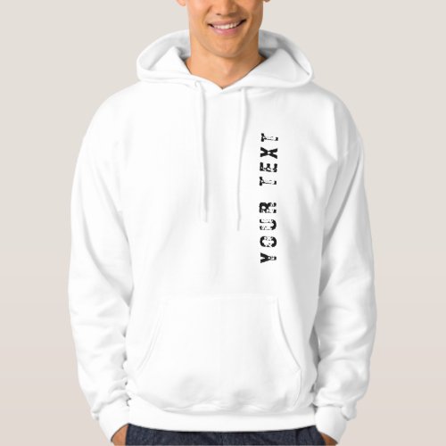 Double Sided Design Your Text Template Mens White Hoodie