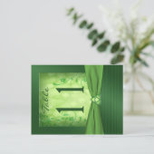 Double-sided Emerald Green Table Number (Standing Front)