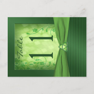 Double-sided Emerald Green Table Number